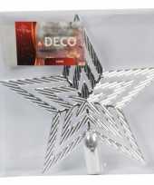 Kerst piek zilveren 21 cm